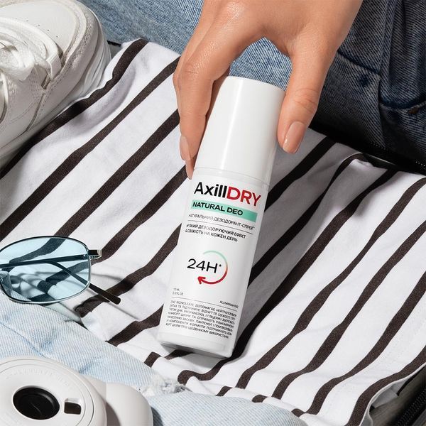 Натуральний дезодорант-спрей AxillDRY Natural Deo до 24 годин. Натуральний дезодорант-спрей AxillDRY Natural Deo до 24 годин. фото
