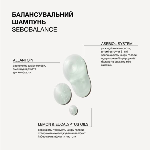Балансувальний шампунь для волосся і шкіри голови схильних до жирності Sebobalance Triology 500мл Балансувальний шампунь для волосся і шкіри голови схильних до жирності Sebobalance Triology 500мл фото
