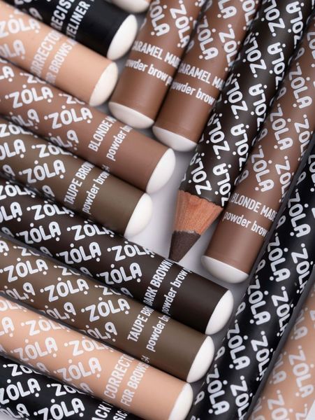 ZOLA Олівець для брів пудровий Powder Brow Pencil Dark Brown ZOLA Олівець для брів пудровий Powder Brow Pencil Dark Brown фото