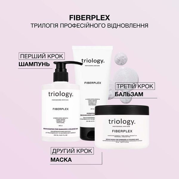 Відновлювальний шампунь для пошкодженого та фарбованого волосся Fiberplex Triology. Відновлювальний шампунь для пошкодженого та фарбованого волосся Fiberplex Triology. фото