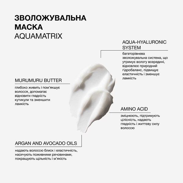 Зволожувальна маска для всіх типів волосся Aquamatrix triology 330г Зволожувальна маска для всіх типів волосся Aquamatrix triology 330г фото
