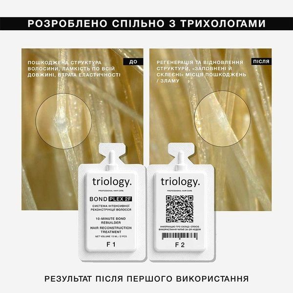 Холодне відновлення. Система інтенсивної реконструкції волосся BONDPLEX 2F triology. 1 пара Холодне відновлення. Система інтенсивної реконструкції волосся BONDPLEX 2F triology. 1 пара фото