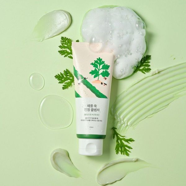 Заспокійлива очищуюча пінка з морським полином ROUND LAB Mugwort Calming Cleanser 150 ml Заспокійлива очищуюча пінка з морським полином ROUND LAB Mugwort Calming Cleanser 150 ml фото